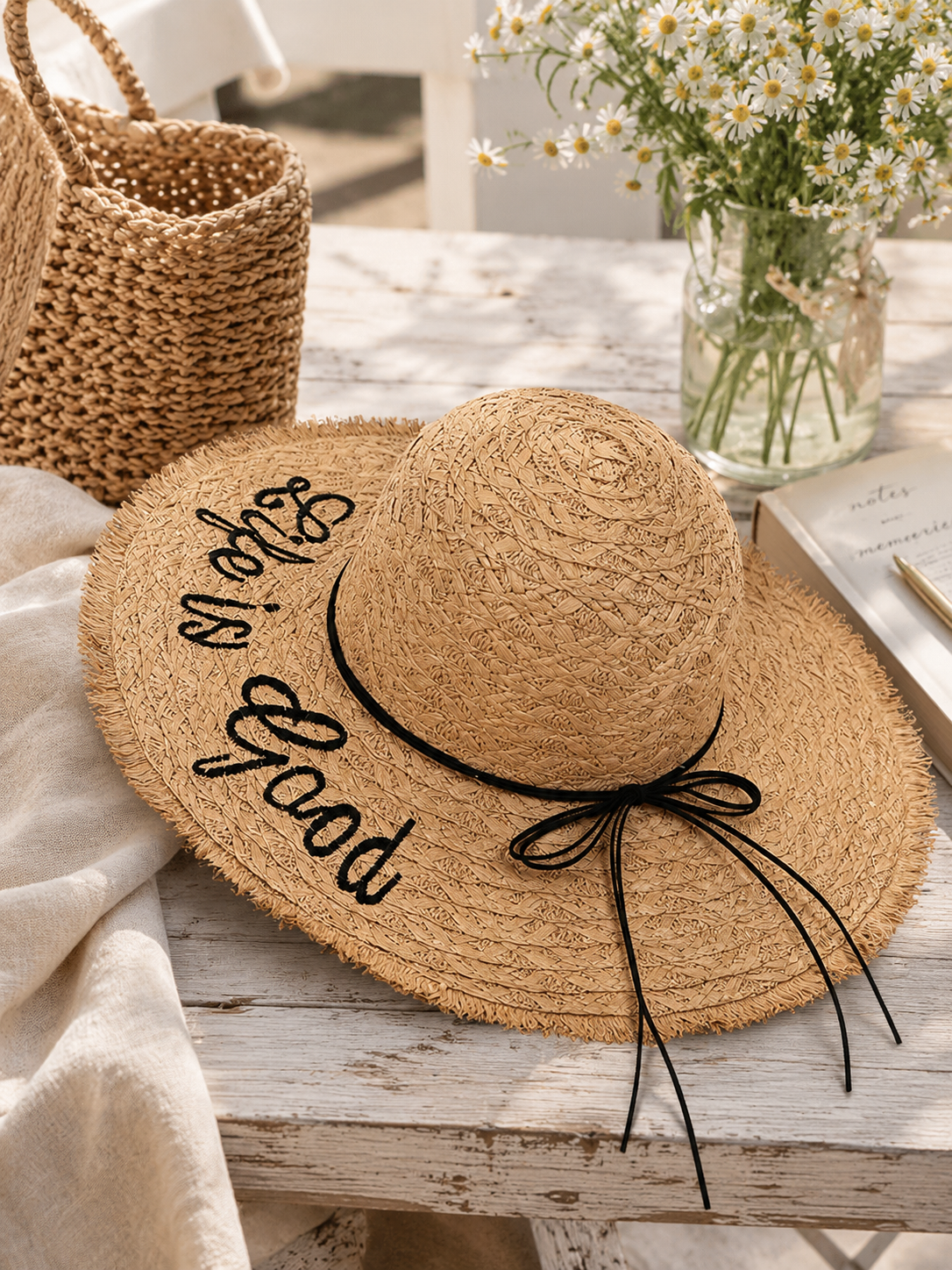 Norlune Atelier Sun Hat with Timeless Embroidery