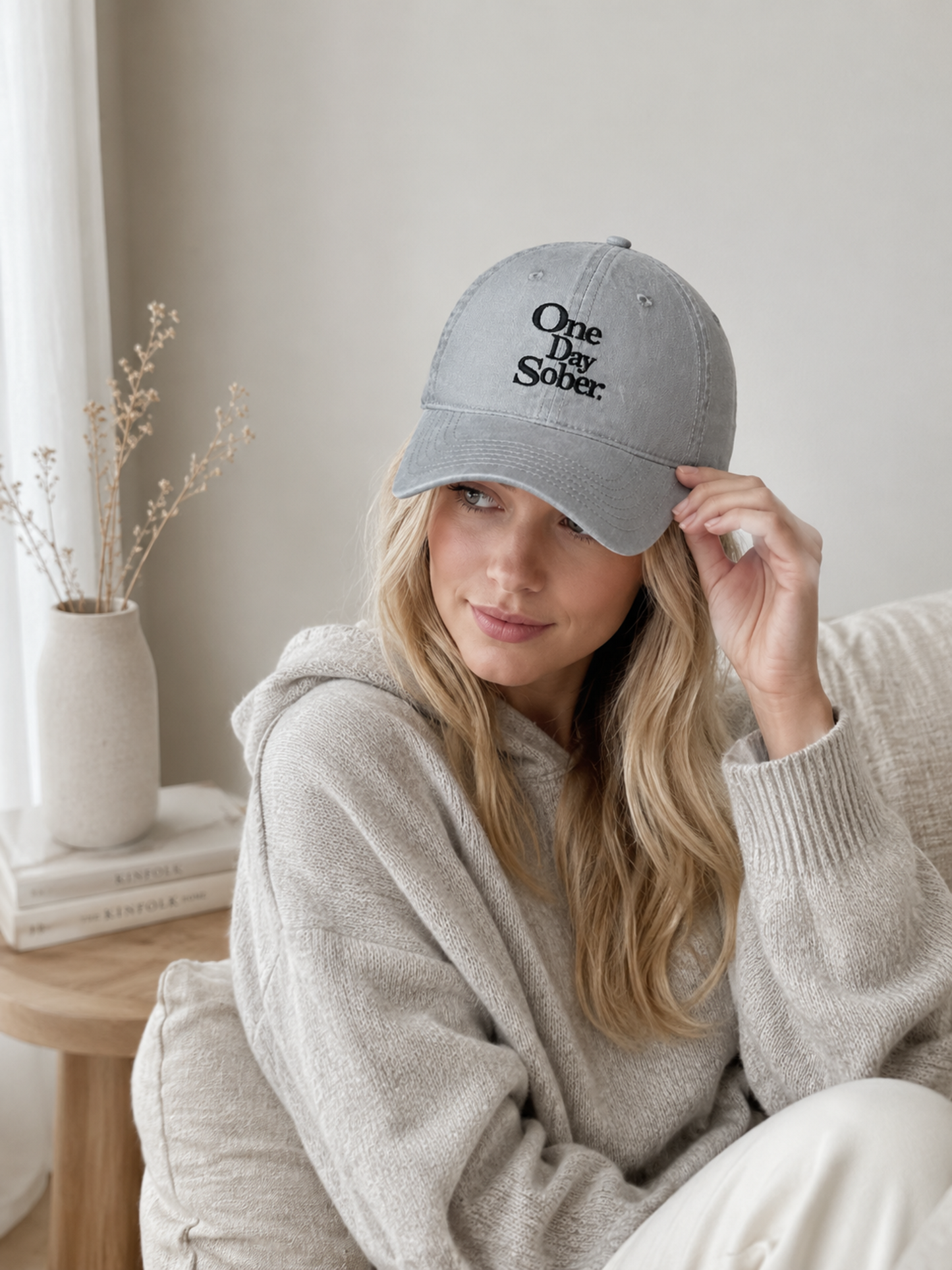 Casual Gray Quote Baseball Hat