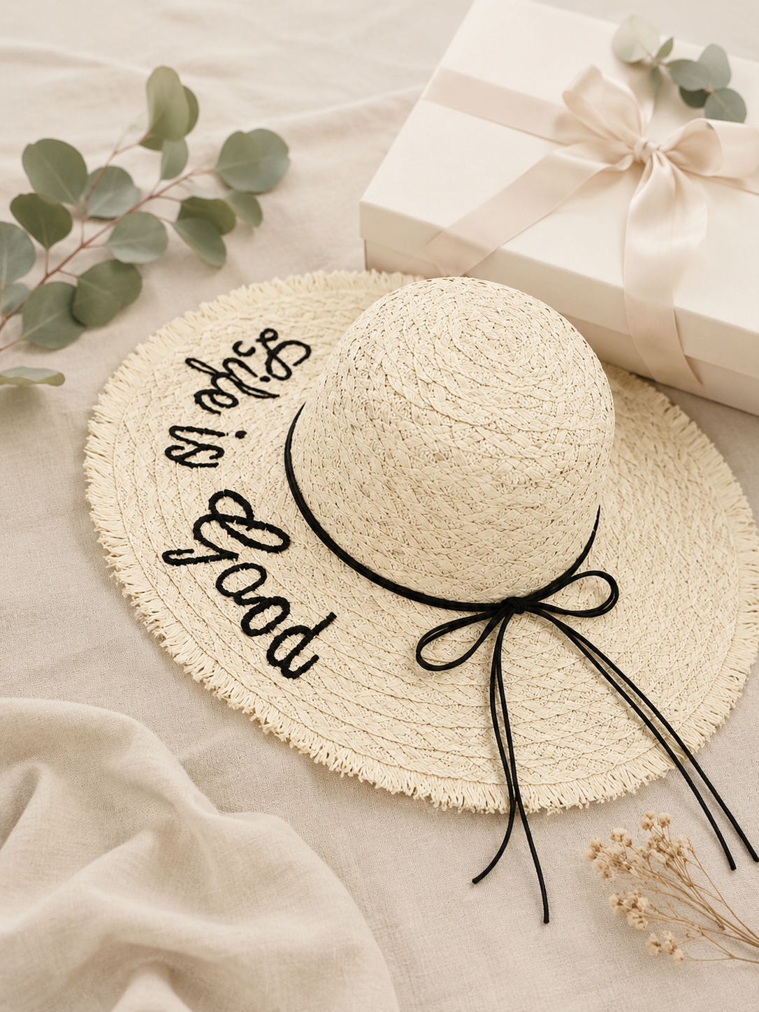 Embroidered Sun Hat for Timeless Style