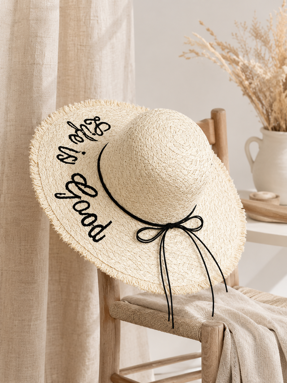 Embroidered Sun Hat for Timeless Style