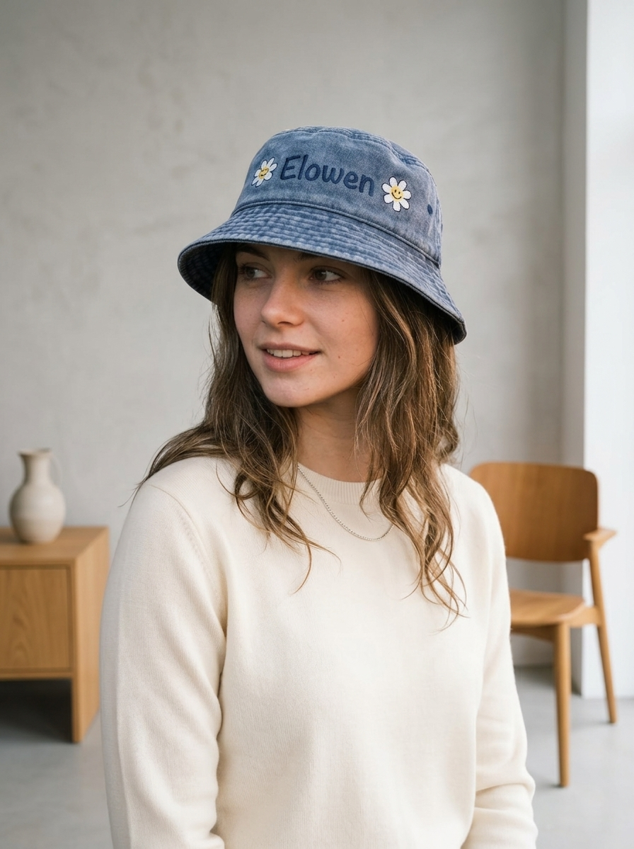 Elowen Embroidered Bucket Hat