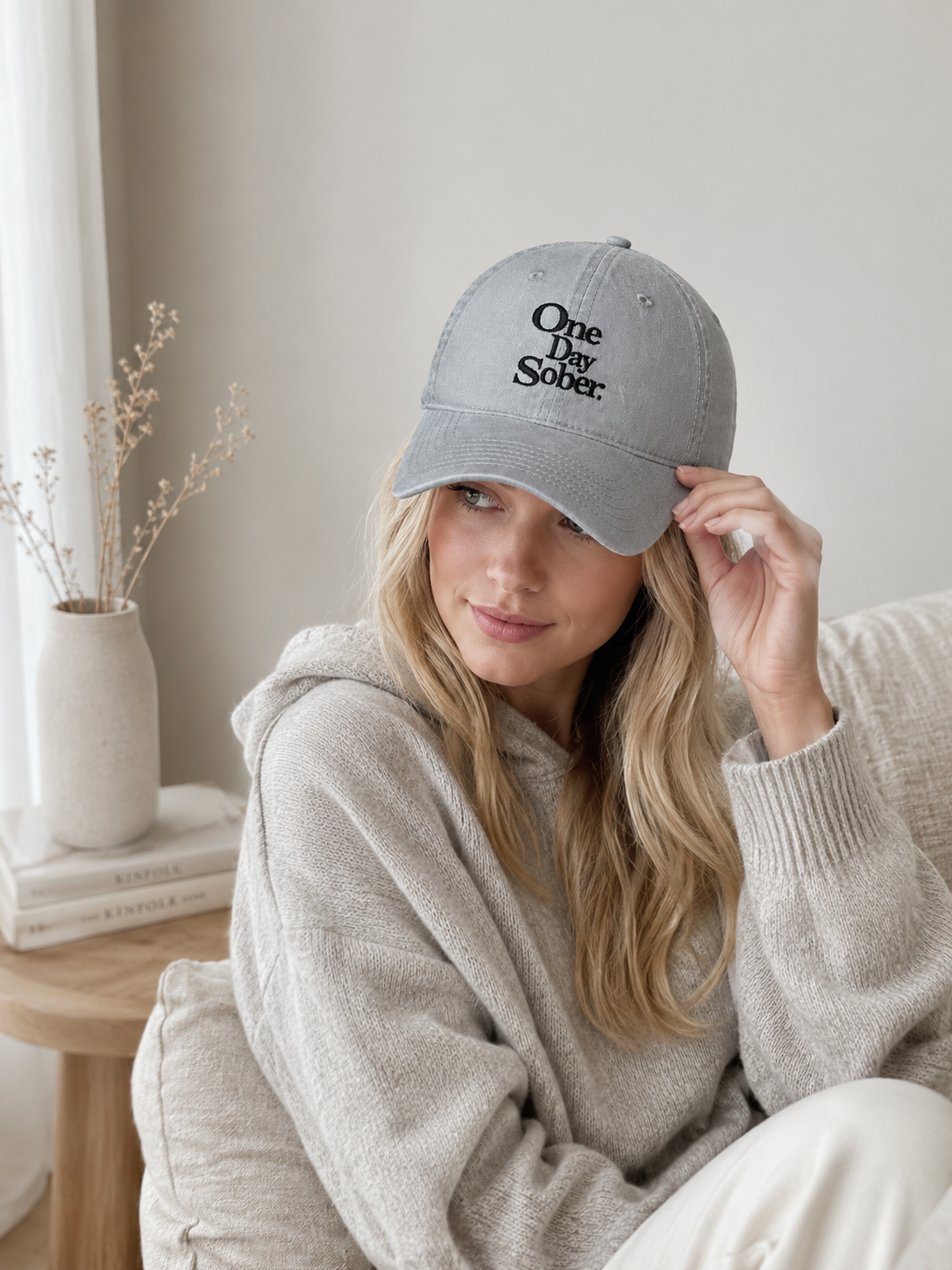 One Day Sober Cap in Soft Grey