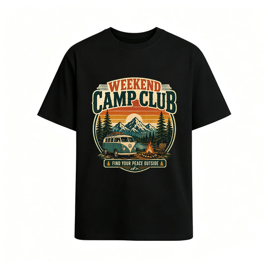 Vintage Camping Graphic Oversized T-Shirt