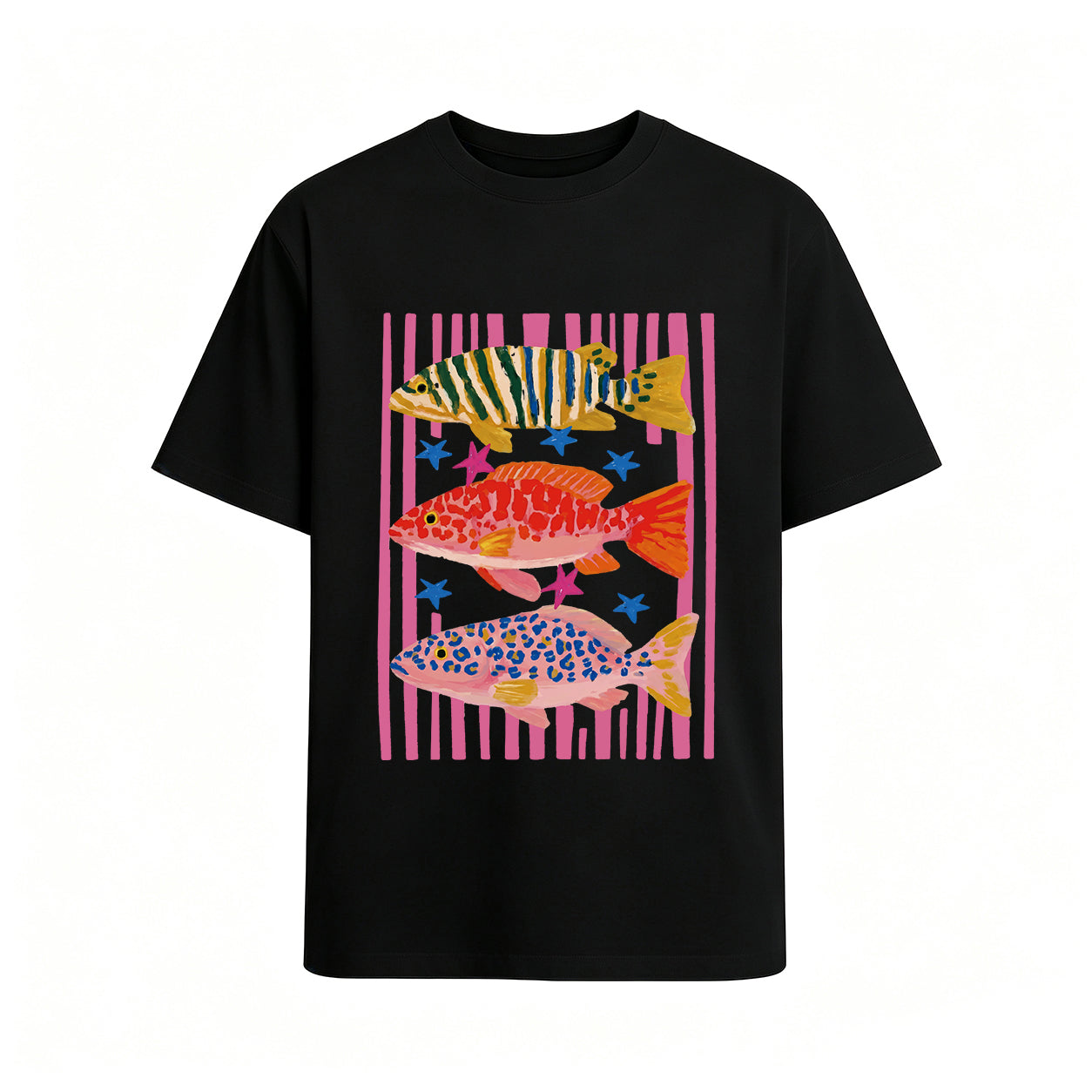 Vintage Fish Graphic Oversized T-Shirt