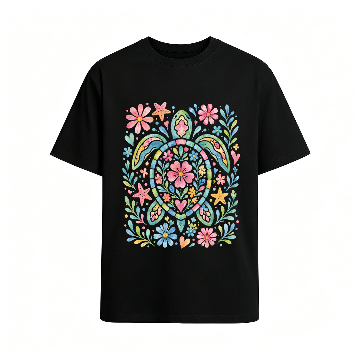Retro Floral Graphic Oversized T-Shirt