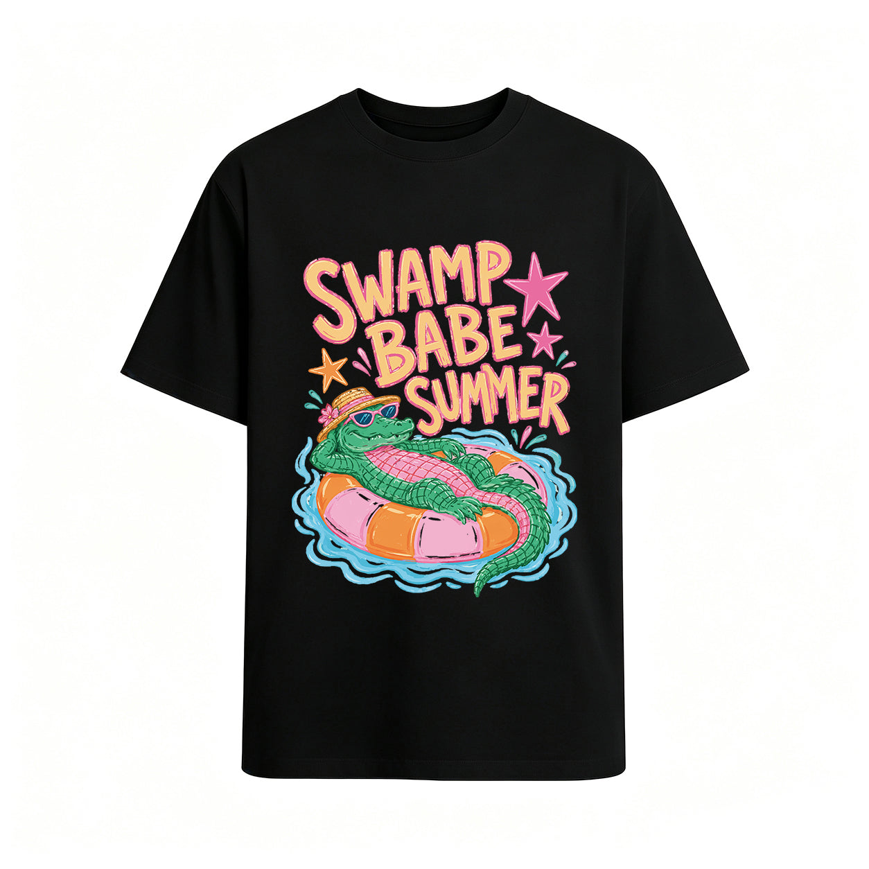 Swamp Babe Summer Graphic Oversized T-Shirt