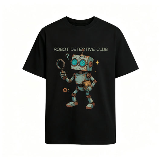 Vintage Robot Graphic Oversized T-Shirt