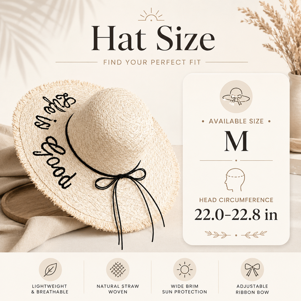 Embroidered Sun Hat