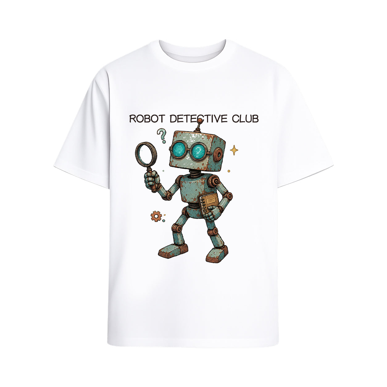 Vintage Robot Graphic Oversized T-Shirt