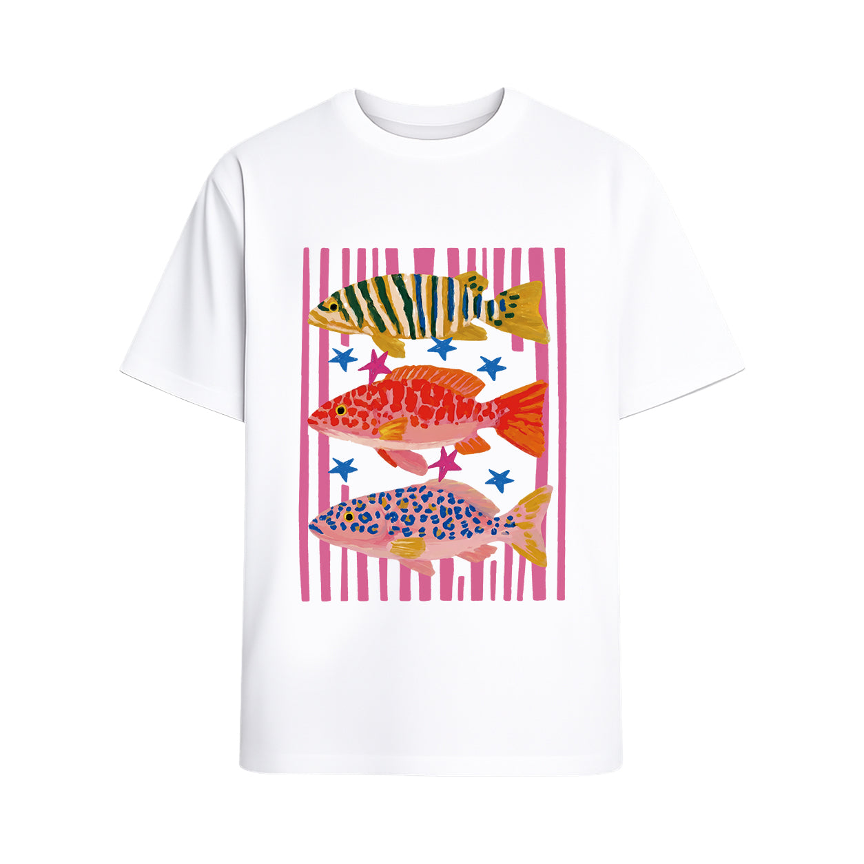 Vintage Fish Graphic Oversized T-Shirt