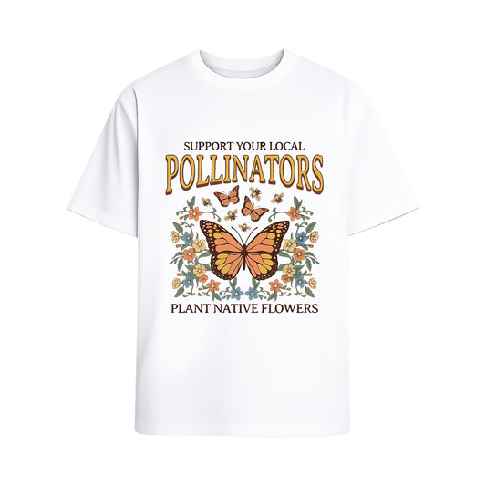 Vintage Butterfly Botanical Graphic Oversized T-Shirt