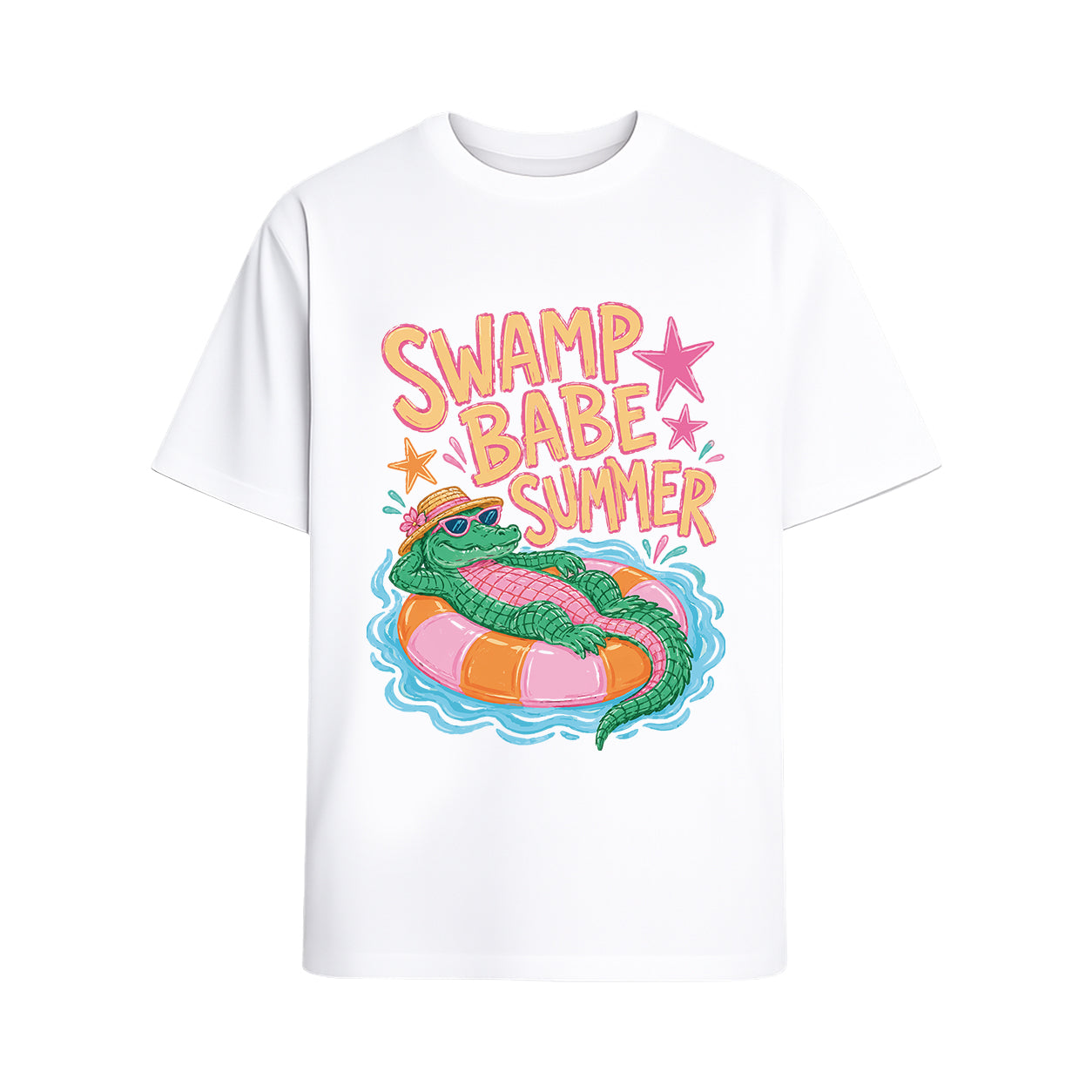 Swamp Babe Summer Graphic Oversized T-Shirt