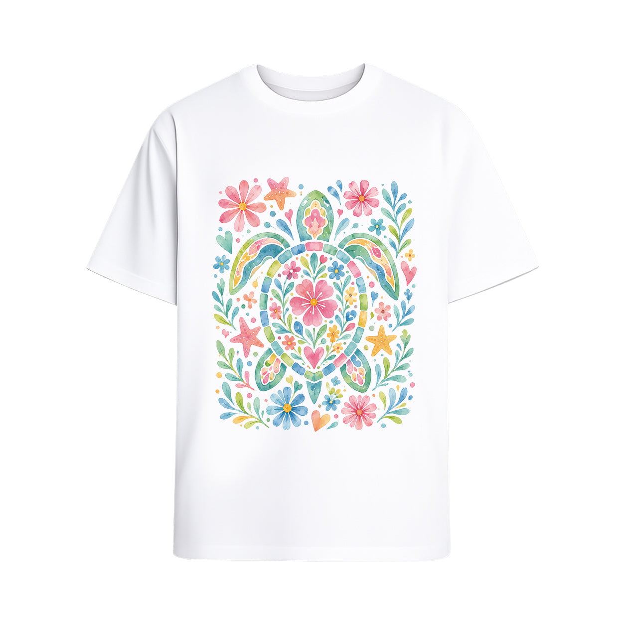 Retro Floral Graphic Oversized T-Shirt