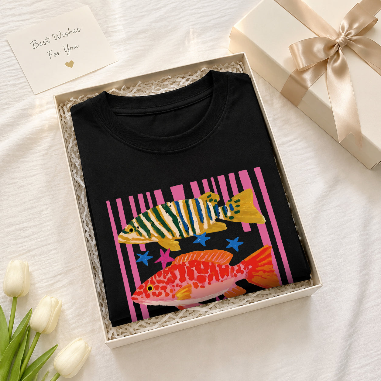 Vintage Fish Graphic Oversized T-Shirt