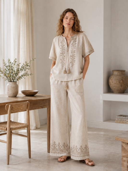Bohemian Tassel Neck Co-Ord