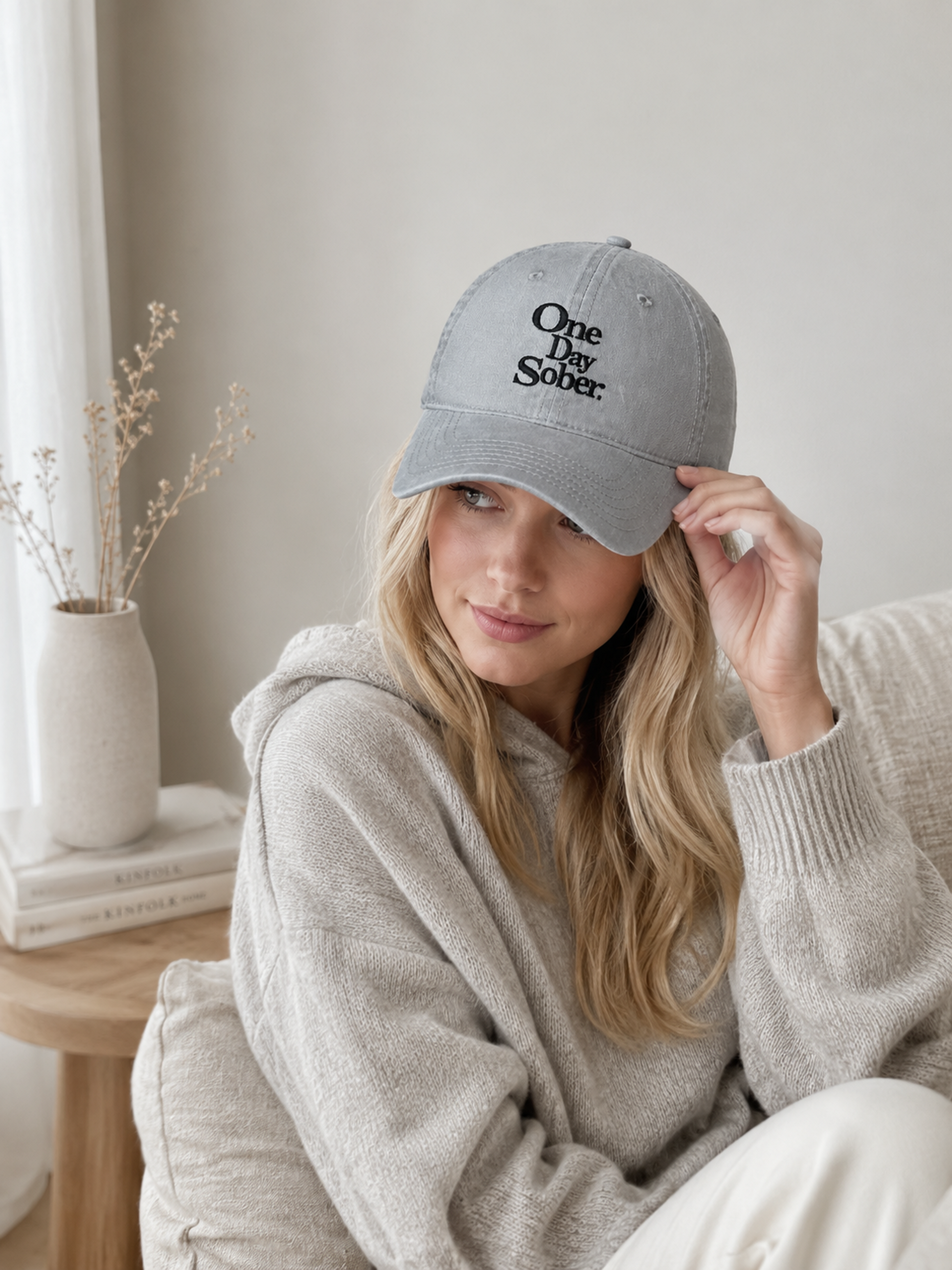 Casual Gray Quote Baseball Hat